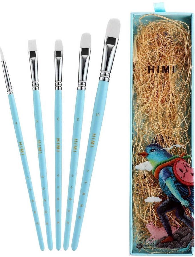 Himi MIYA Gouache penselenset Set van 5 Little Bird Blauw