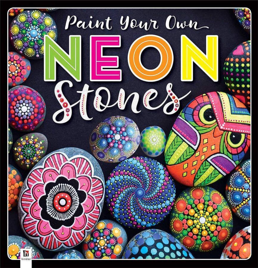 Hinkler Neon Stenen Verven en Dotting Set Happy Stones Set plus Wonsar Watervaste Acryl Stiften Set van 12 kleuren Fijne Punt (0 7 1mm) Rock Painting Hoog Kwaliteit voor fijne schilderwerk