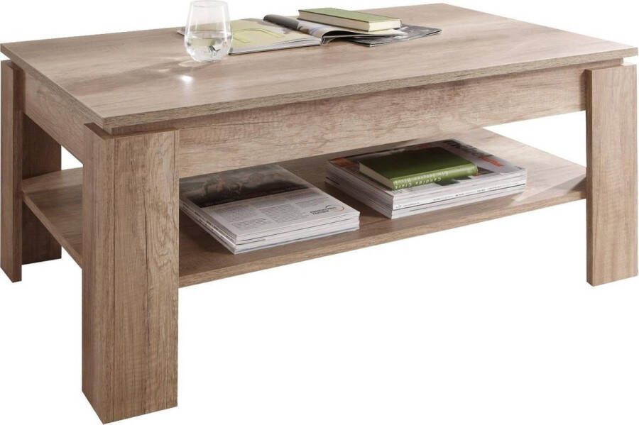 Hioshop Aboma salontafel met 1 plank eiken decor.