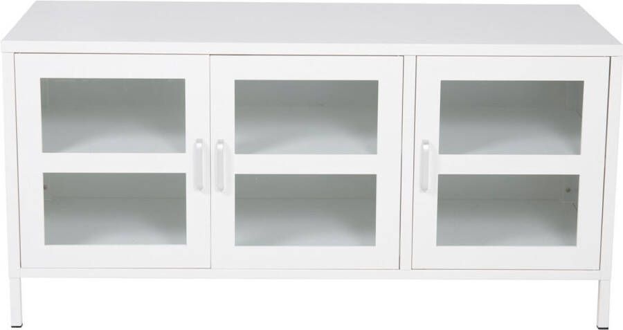 Hioshop Acero TV-meubel 2 deuren 2 laden wit.