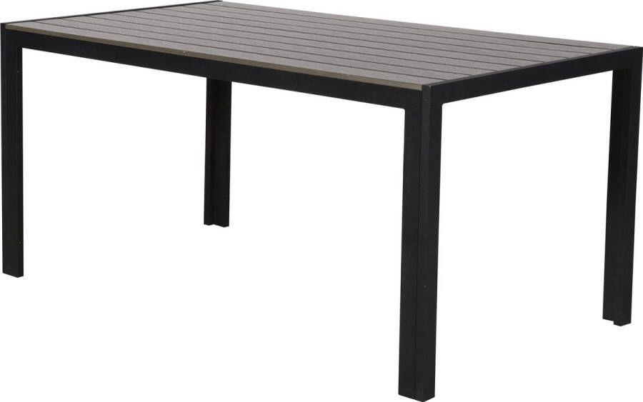 Hioshop Cirl Tuintafel 150 Cm Zwart grijs.