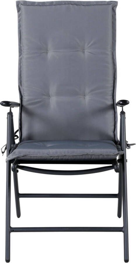 Hioshop Cushio tuinkussen tot 5 pos. fauteuil grijs.