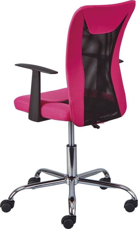 Hioshop Dons kantoorstoel roze en zwart.