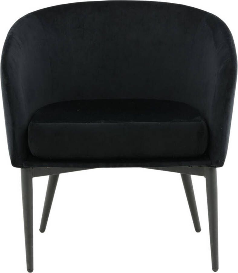 Hioshop Fluffy fauteuil zwart.