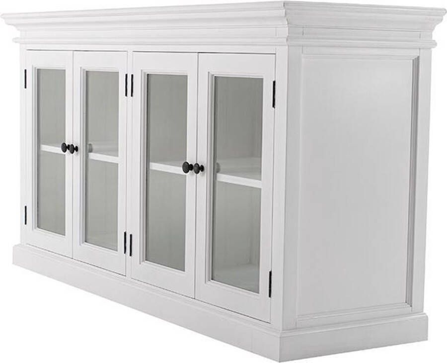 Nova Solo Halifax dressoir met 4 glazen deuren wit.