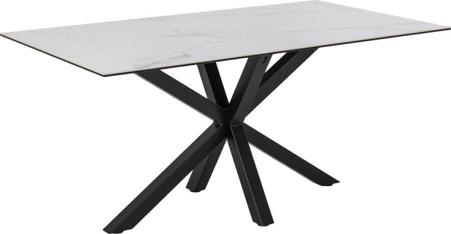 Sohome Eettafel Parker Keramiek met marmerlook 160 x 90cm Wit