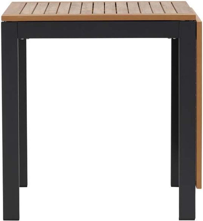 Nohr Uitklapbare Outdoor Bistrotafel Shepard 70 130 x 70cm Zwart Vierkant