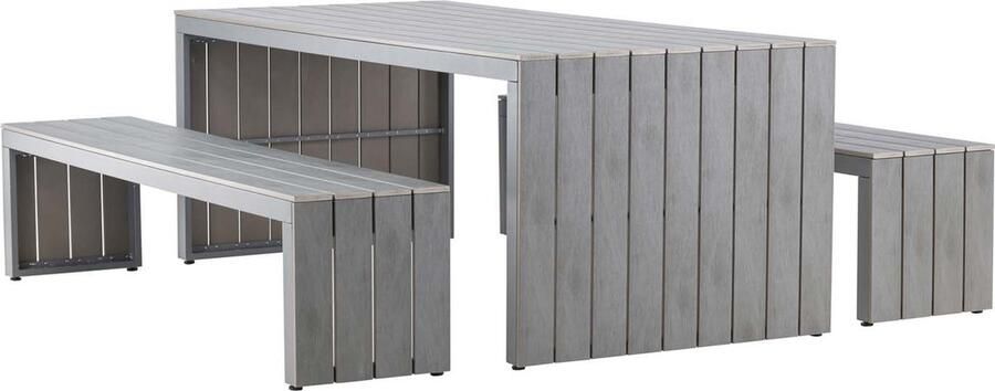 Hioshop San Juan loungeset 3 delen grijs