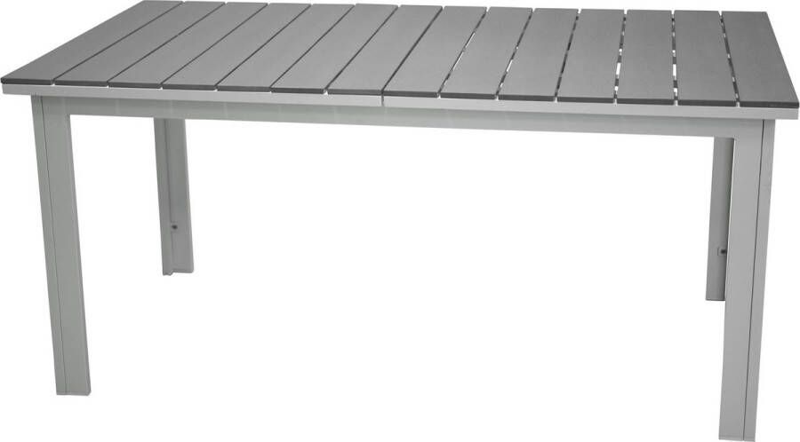 Hioshop Levels Eettafel Tuin Incl. Extra Blad 160 240 Cm Witgrijs.