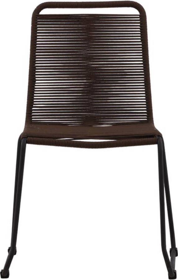 Venture Home Lindos Eetkamerstoel 59 x 86 x 57 Bruin 2-pack