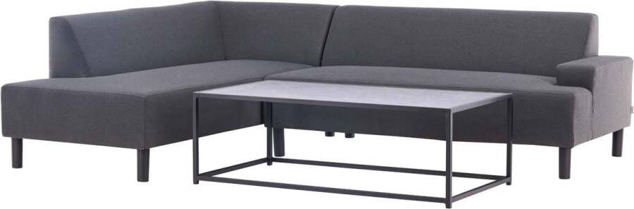 Hioshop Mecka loungeset 2 delen grijs