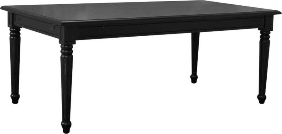 Hioshop Eetkamertafel Mozart barok tafel zwart incl. 2 aansteekplaten.