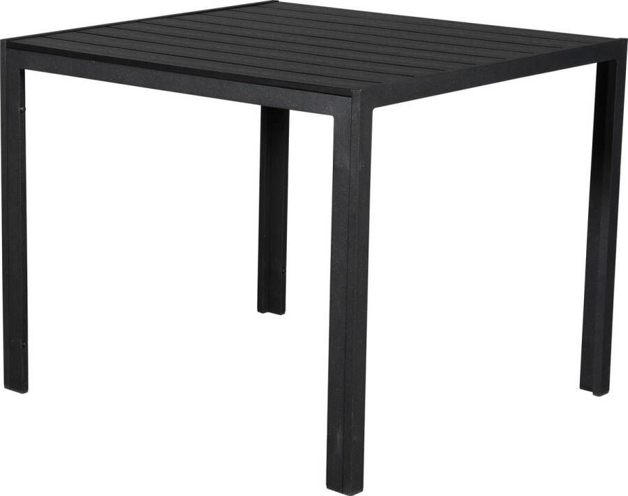 Hioshop Noma Tuintafel 90 X 90 Cm zwart En Zwart.