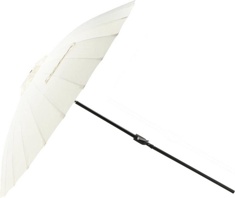 Hioshop Palmetto parasol met kantelfunctie wit