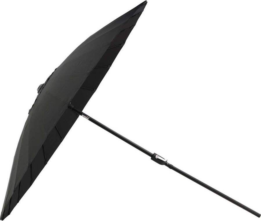 Hioshop Palmetto parasol met kantelfunctie zwart
