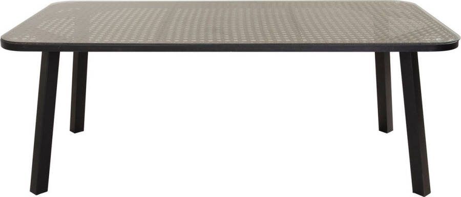 Nohr Tuintafel Leontyne Glas en wicker 200 x 100cm Beige