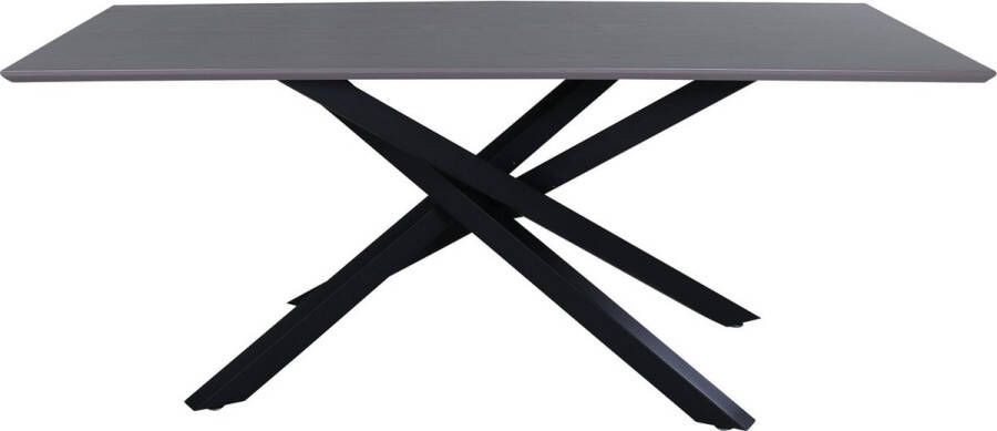 Hioshop Pippi eetkamertafel 90x190cm grijs.