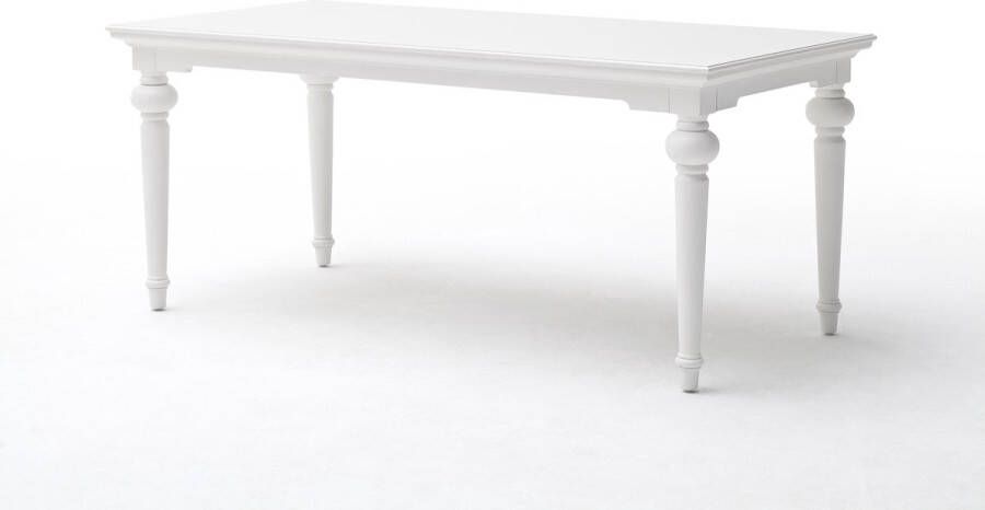 Hioshop Provence eettafel 100x200 cm in wit.