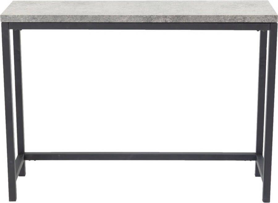 Hioshop Rise sidetable 30x110 cm beton decor zwart.