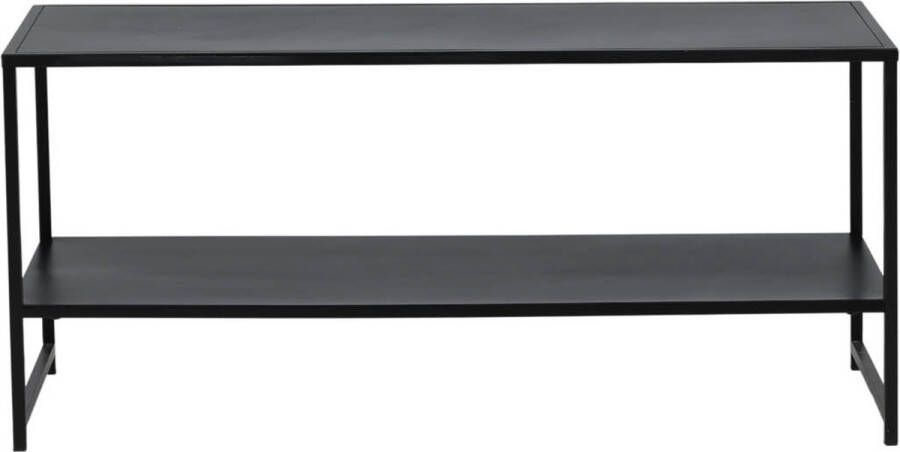 Hioshop Staal salontafel 101 6x43 2cm zwart.