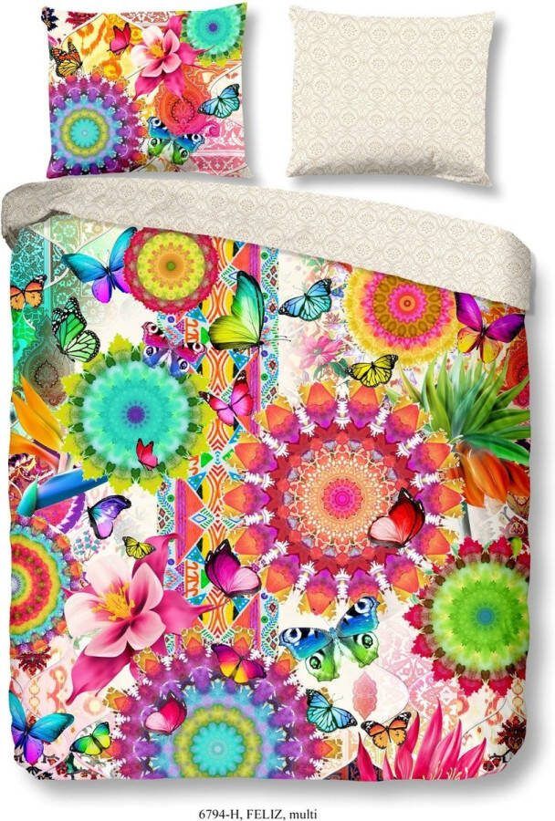 HIP Collection HIP Feliz Dekbedovertrek Tweepersoons 200x200 220 cm + 2 kussenslopen 60x70 cm Multi kleur