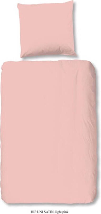 Hip Dekbedovertrek Katoen-satijn Light Pink Maat: 135x200+1-80x80cm