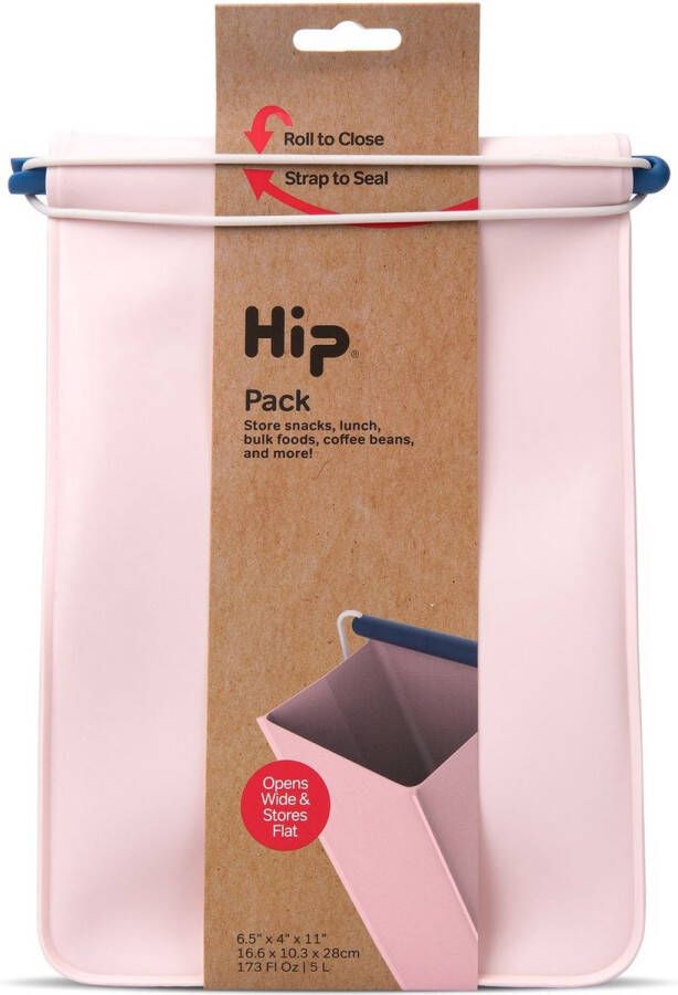 Hip Pack Groot Herbruikbare Lunchzak Siliconen Polypropyleen Roze