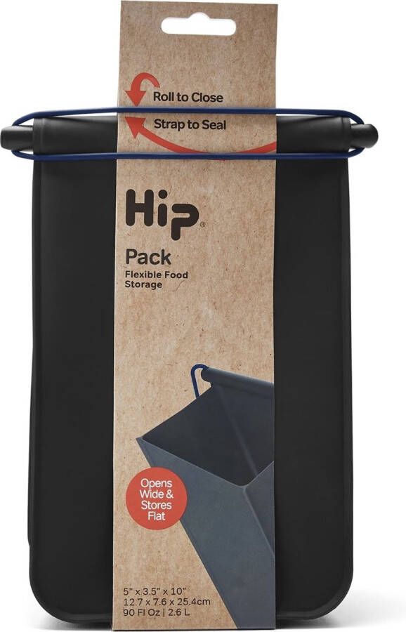 Hip Pack Medium Herbruikbare Lunchzak Siliconen Polypropyleen Zwart