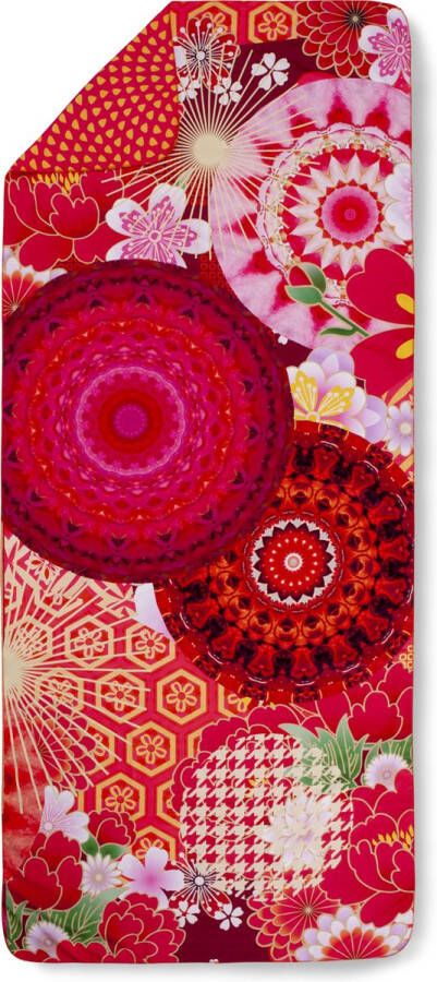 Hip Strandlaken YUKI Microvezel 50x100 Sneldrogend Reis Sport Omkeerbaar Rood (1 stuk)