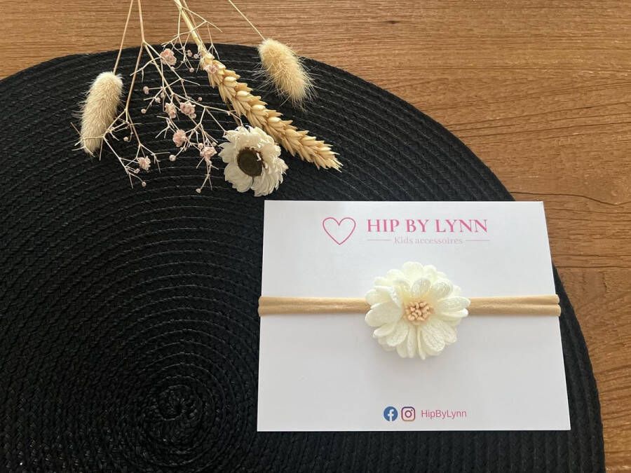 HipByLynn Haarband Noa- Creme Haarklem Kinderaccessoires Haaraccessoires Haarband voor meisjes Haarband voor Baby's