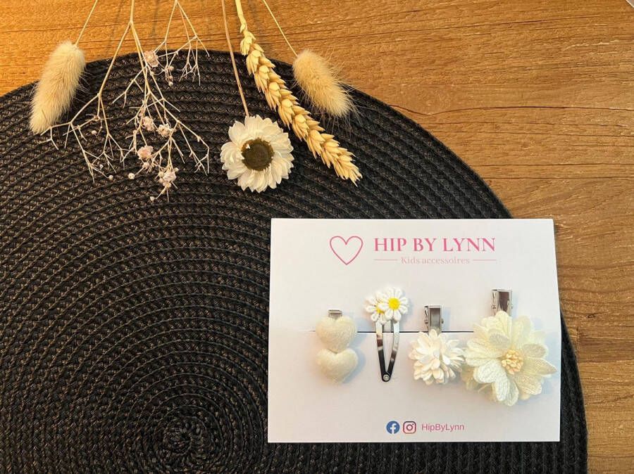 HipByLynn Haarspeldjes Nova Haarklem Klik klak Speldjes Alligator speldjes Haarspeldjes kind Bloem Voordeelset Haaraccessoires Kinderaccessoires