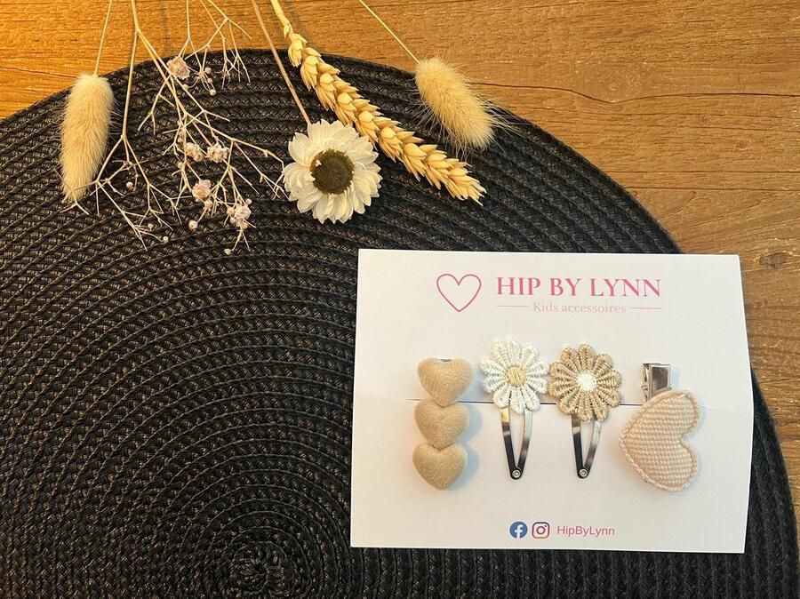 HipByLynn Haarspeldjes Mila Haarklem Klik klak Speldjes Alligator speldjes Haarspeldjes kind Bloem Voordeelset Haaraccessoires Kinderaccessoires