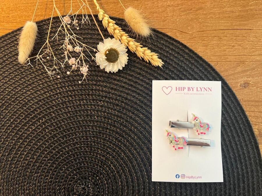 HipByLynn Haarspeldjes Sophie Haarklem Alligator speldjes Haarspeldjes kinderen Kinderaccessoires Haaraccessoires Unicorn Voordeelset
