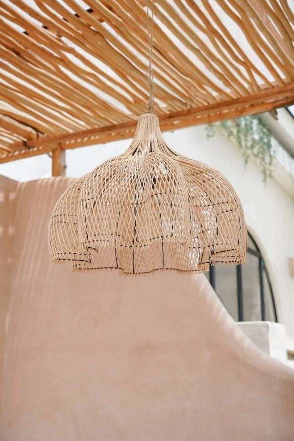 Hippie Monkey Rotan lampenkap Bamboe hanglamp Rieten Lamp The Bunga