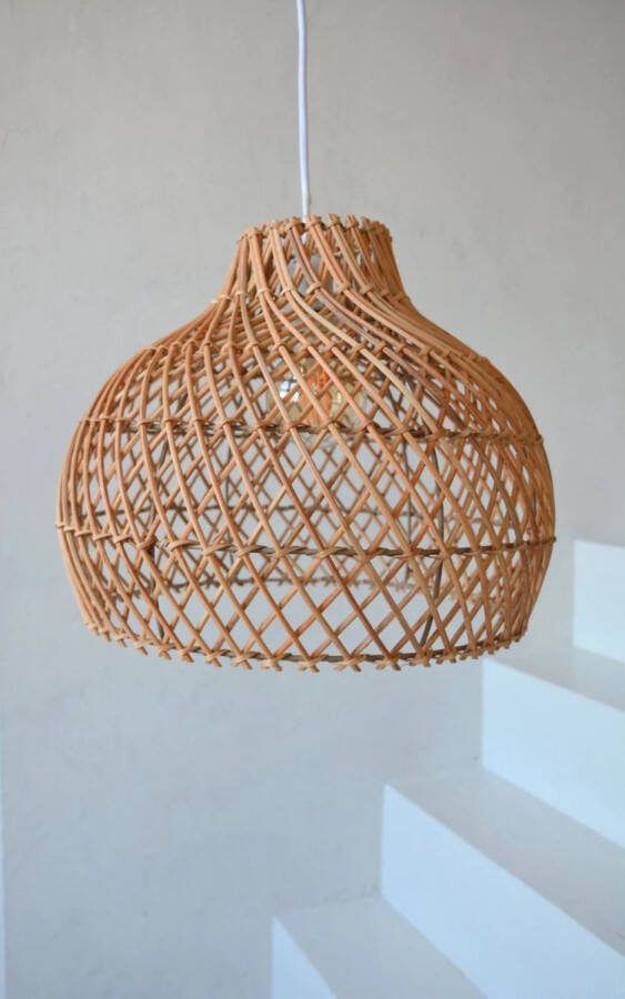 Hippie Monkey Rotan lampenkap Bamboe hanglamp Rieten Lampen The Uluwatu M