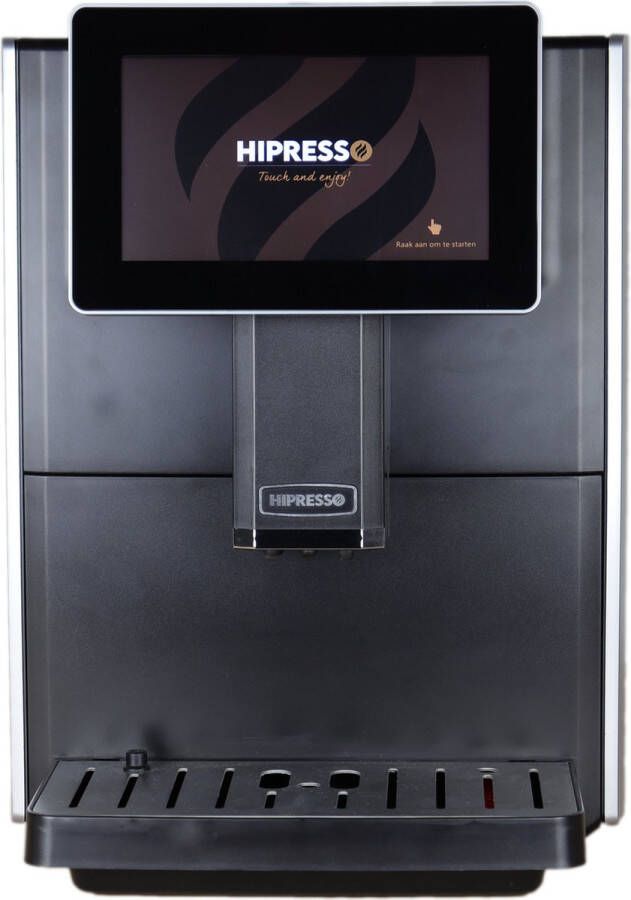 Hipresso DP2002 Koffiemachine volautomatische espressomachine zwart rvs Koffiemachine met bonen en melksysteem