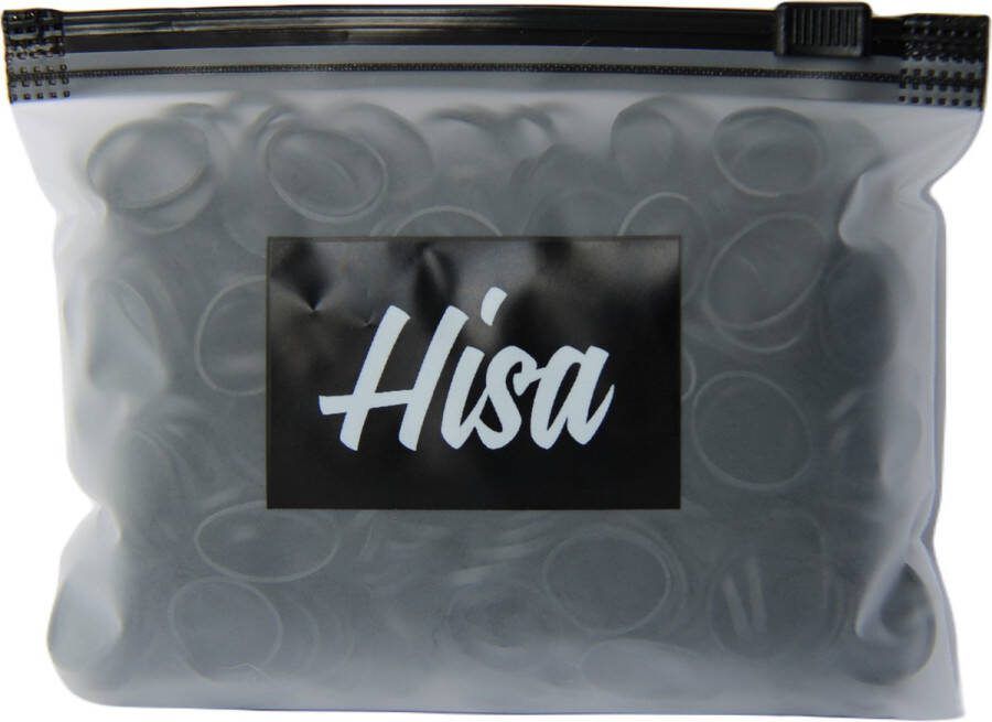 Hisa Zwarte mini haarelastiekjes Elastiek Elastisch Elastiekje Haar Accessoires Zwart ca 250 stuks Diameter 16 mm 1 6 cm