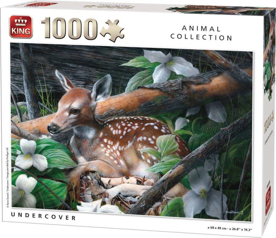Histor King Puzzel 1000 Stukjes (68 x 49 cm) Undercover Legpuzzel Hertje Dieren