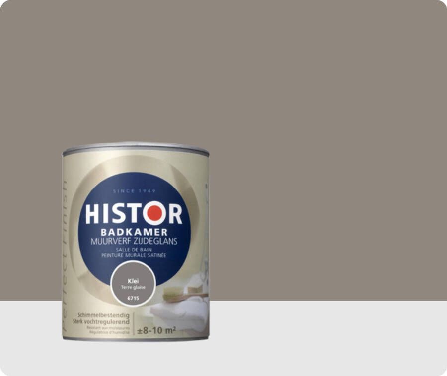 Histor Perfect Finish Badkamer Muurverf Zijdeglans 1 liter Klei