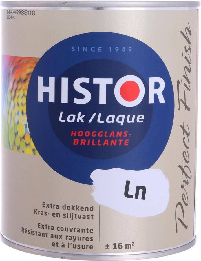 Histor Perfect Finish Hoogglans Lak Alkyd RAL9005 Gitzwart 2 5 Liter
