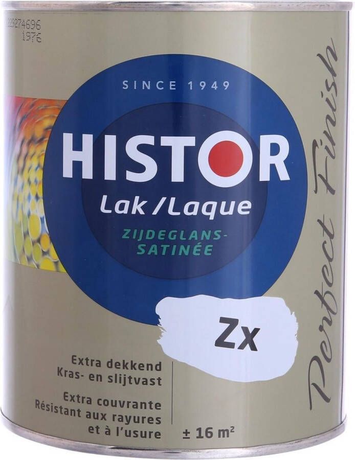Histor Perfect Finish Zijdeglans Lak Alkyd RAL7016 Antracietgrijs 2 5 Liter
