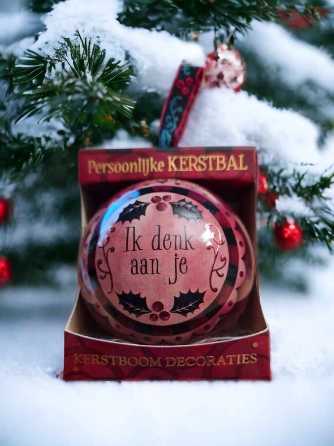 History and Helandry LTD Persoonlijke kerstbal- ik denk aan je spaarpot- cadeauverpakking kerst- ornament -relief