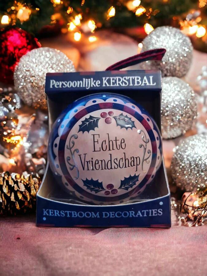 History and Heraldry Persoonlijke kerstbal- Echte Vriendschap spaarpot- cadeauverpakking kerst- ornament -relief