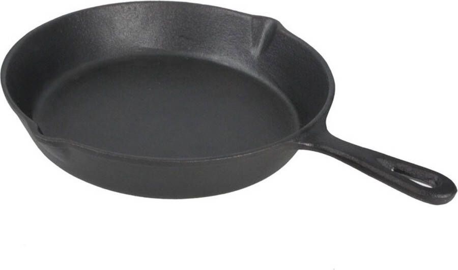 Easyline CasaLupo Koekenpan Cast Iron Gietijzer ø 25 cm Zonder anti-aanbaklaag