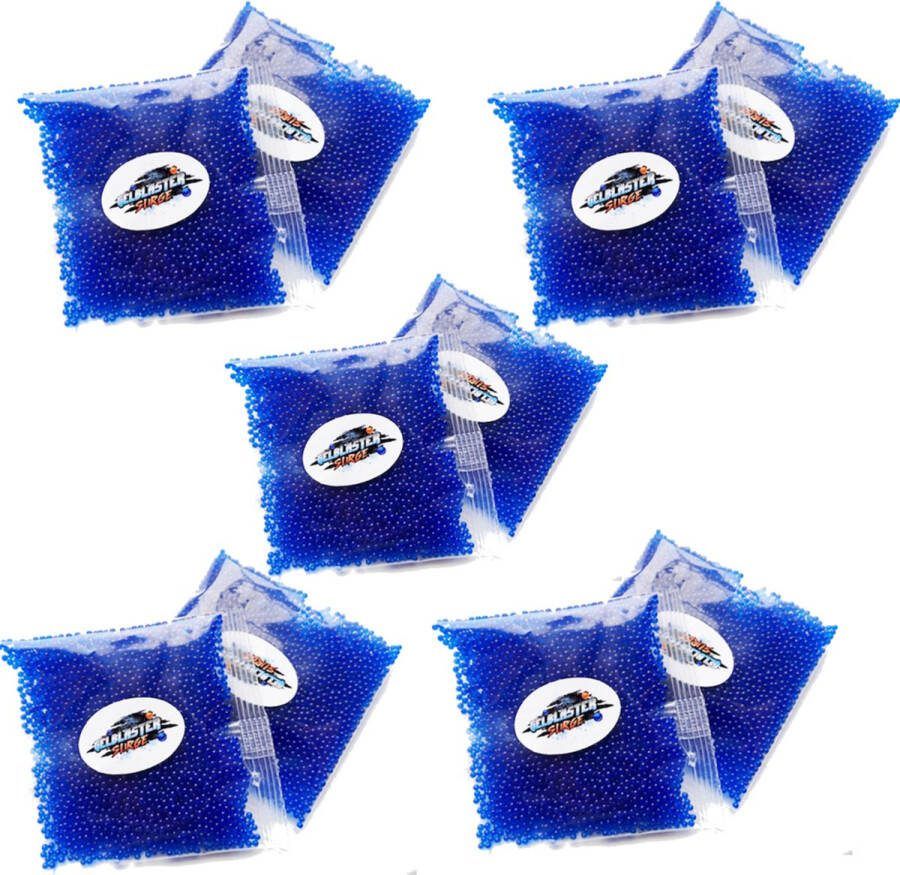 Hitz4Kidz Waterparels + - 50.000 stuks- 250 gram + - Water absorberende balletjes blauw- Gel balletjes 7 8 mm Blaster balletjes