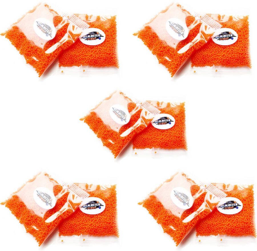 Hitz4Kidz Waterparels + - 50.000 stuks- 250 gram + - Water absorberende balletjes oranje- Gel balletjes 7 8 mm Blaster balletjes