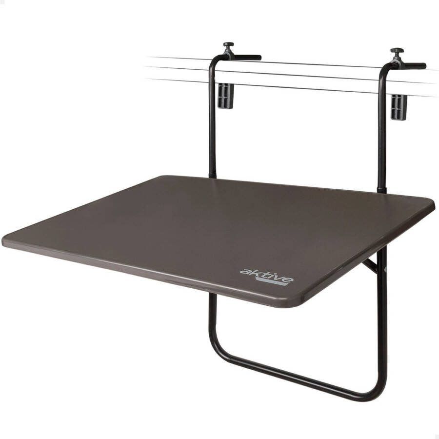 HIXA Aktive Balkontafel Inklapbaar Hangend Zwart 60x40x60cm