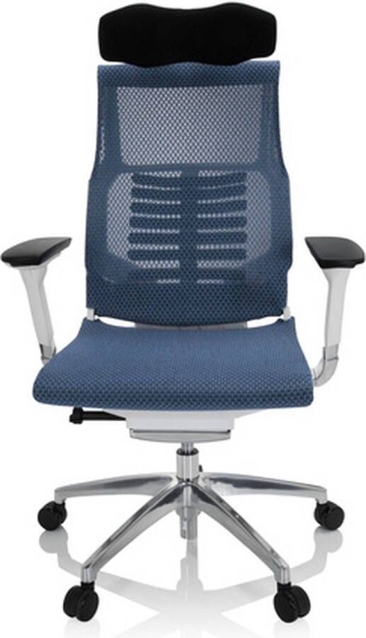 Hjh office DYNAFIT WHITE I High end bureaustoel Blauw
