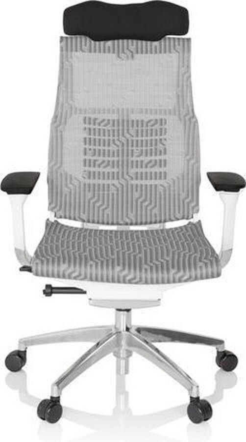 Hjh office DYNAFIT WHITE I High end bureaustoel Lichtgrijs