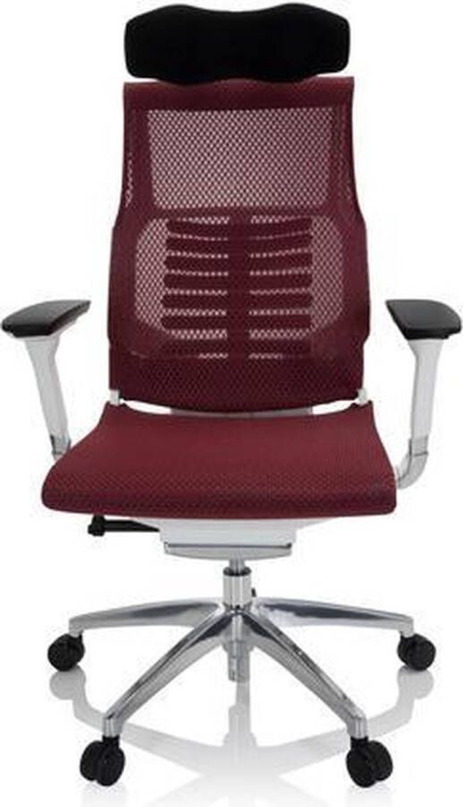 Hjh office DYNAFIT WHITE I High end bureaustoel Rood